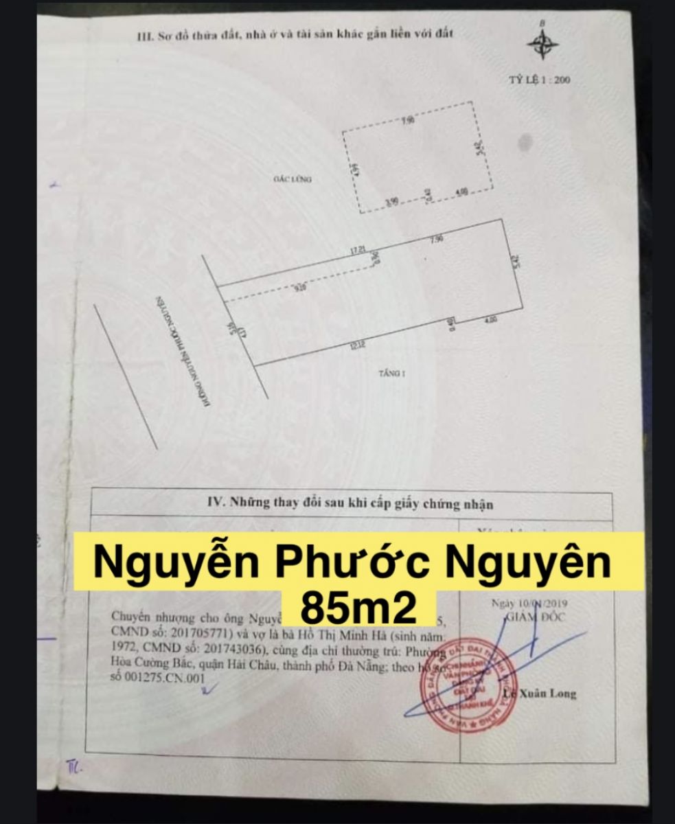 Nhà MT Nguyễn Phước Nguyên Đà Nẵng 