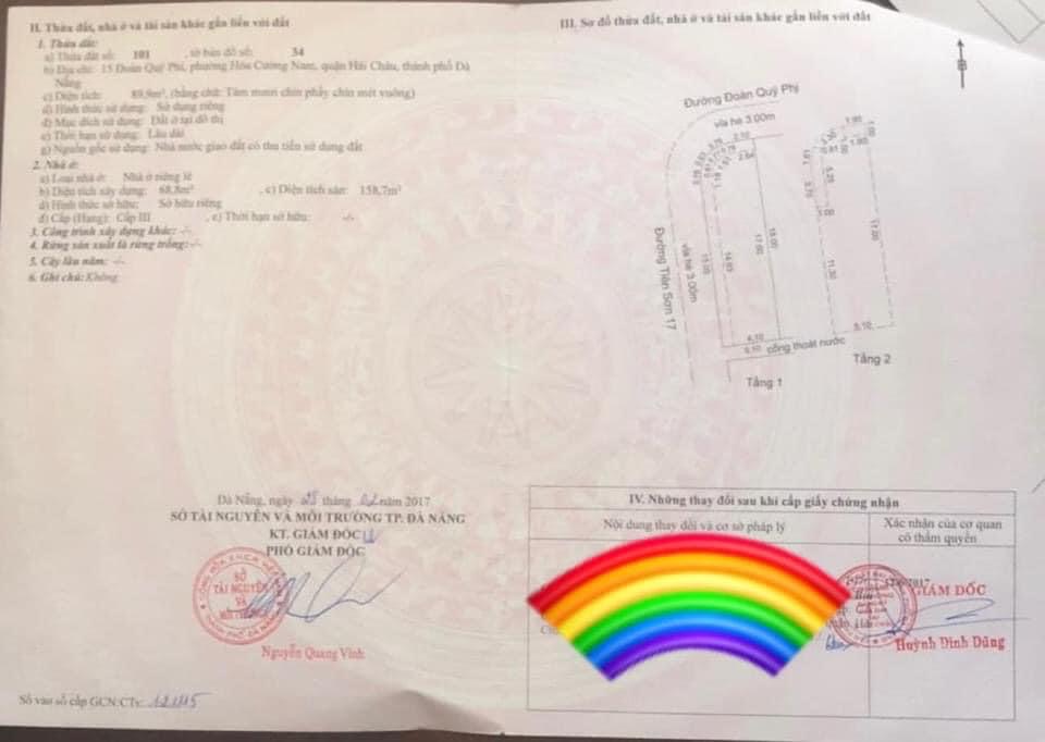 Bán Nhà 2 mặt tiền đường Đoàn Quý Phi Đà Nẵng