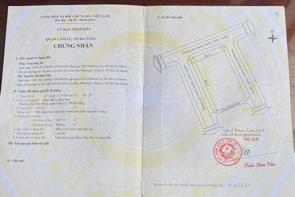 Bán 1872m Đất Giáo Dục Tại Đà Nẵng