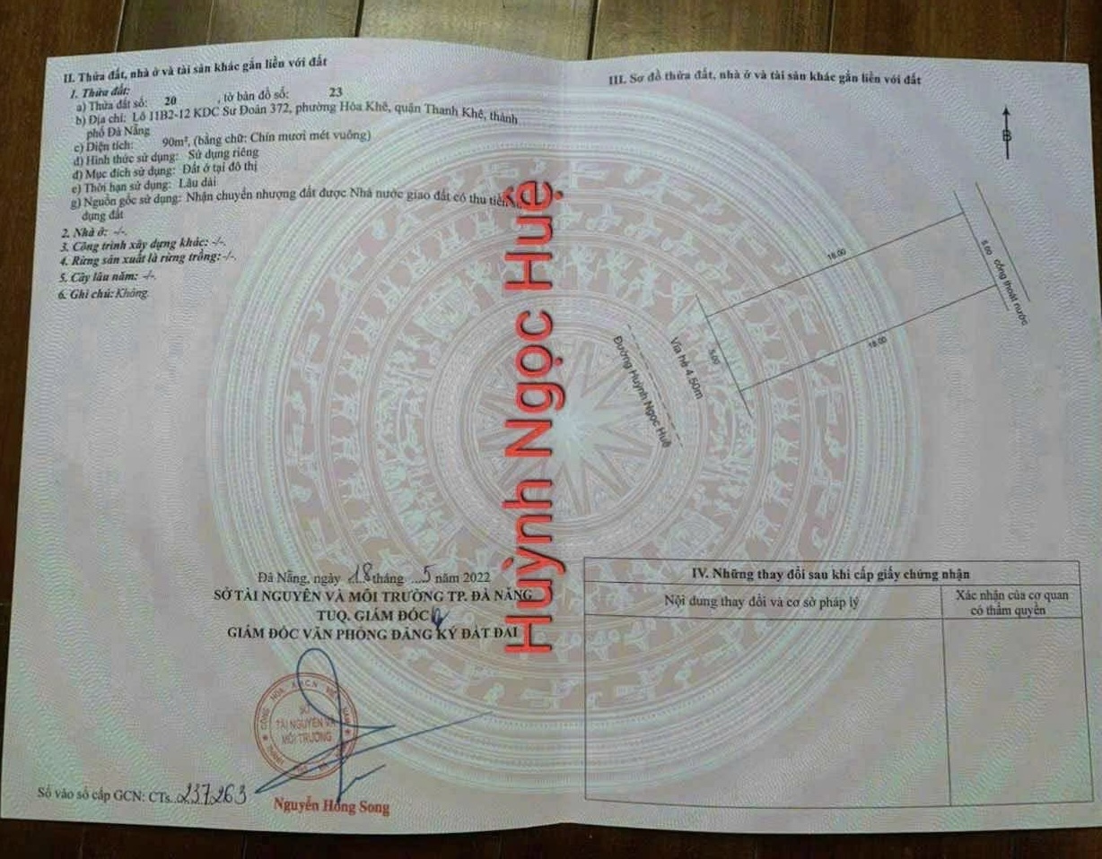 Bán Đất Đường Huỳnh Ngọc Huệ Đà Nẵng